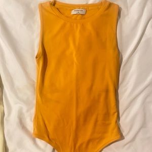 Aritzia Babaton Orange Bodysuit